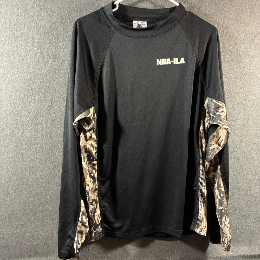 NRA-ILA men Performance Shirt xl black Digital Camo‎ Athletic outdoor tactical